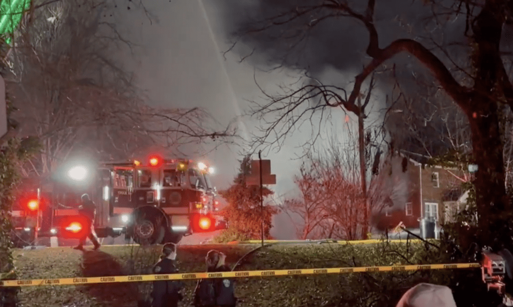 Video from the scene of the house explosion in Arlington, VA. (12/4/23 ...